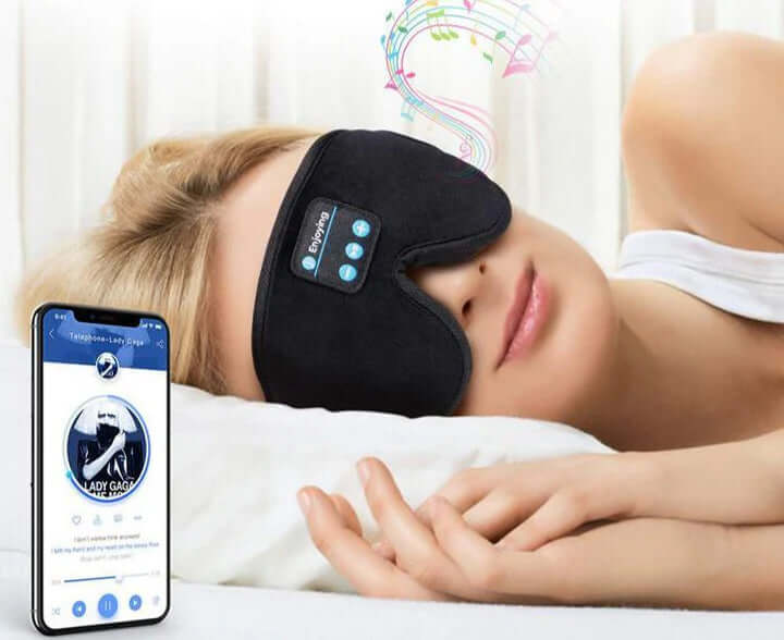Bluetooth sovemaske med musik og komfort