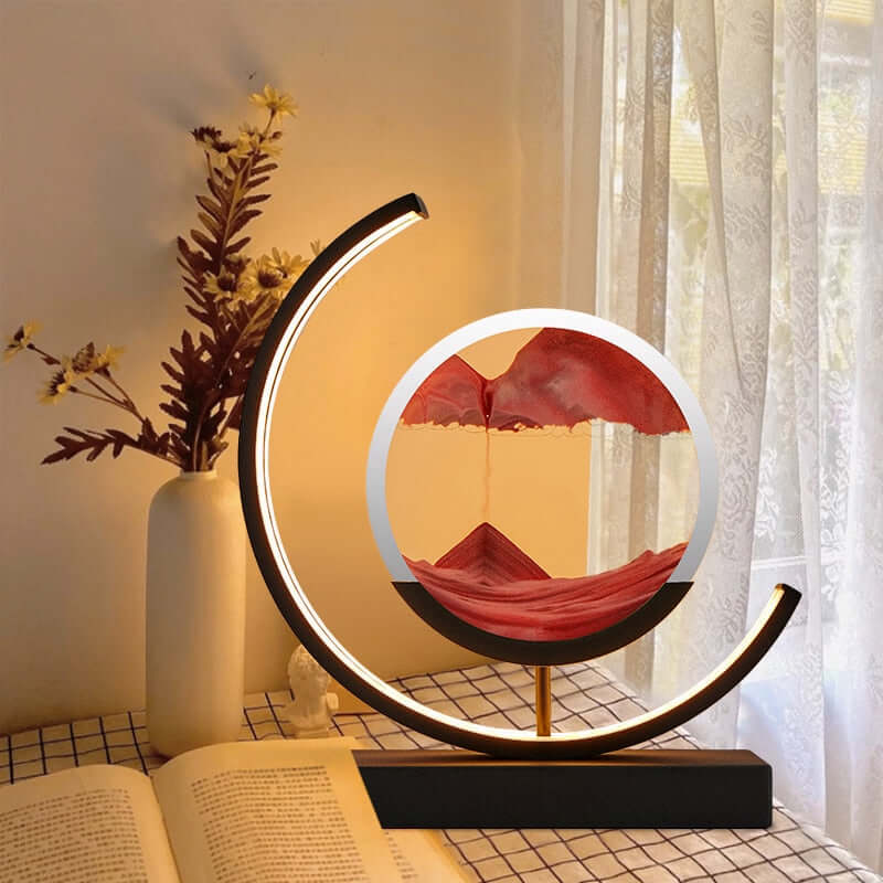 3D Sandbillede Bordlampe - Dynamisk Kunst