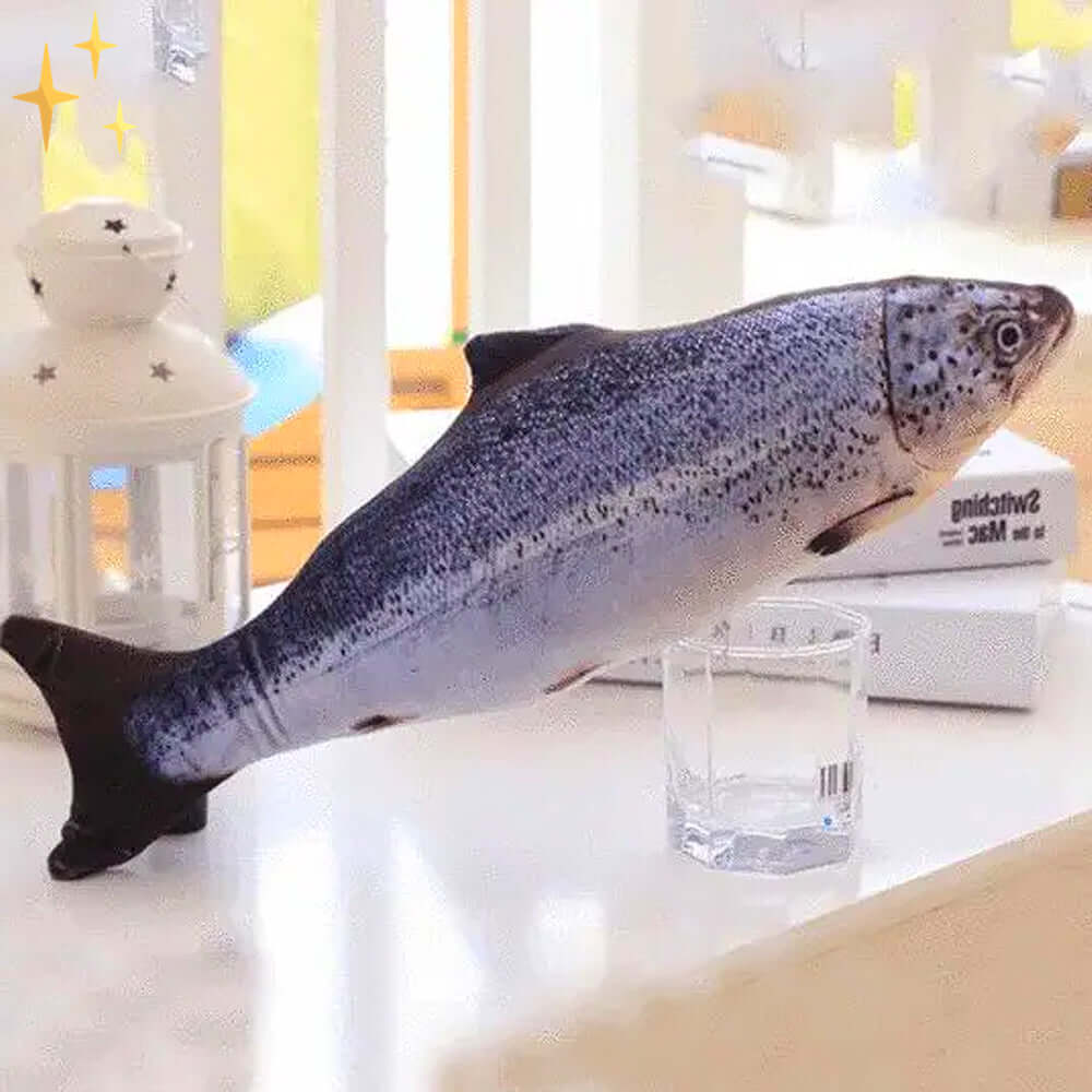 Interaktivt Kattelegetøj Sæt - 4 Bevægelige Fisk