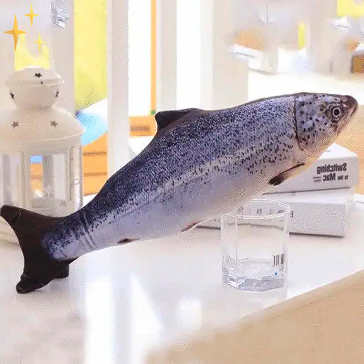 Interaktivt Kattelegetøj Sæt - 4 Bevægelige Fisk