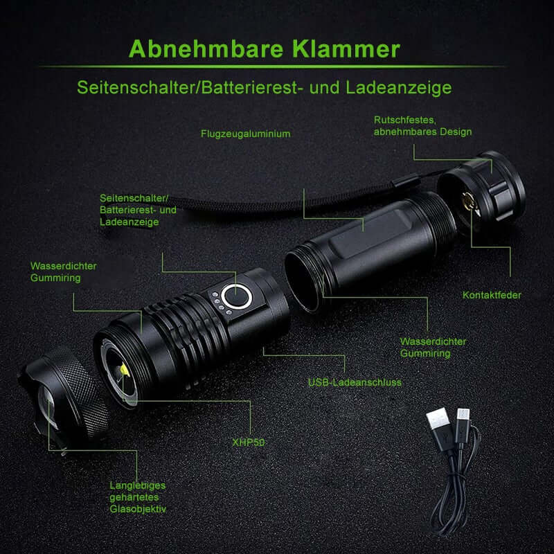 Taktisk LED-lommelygte