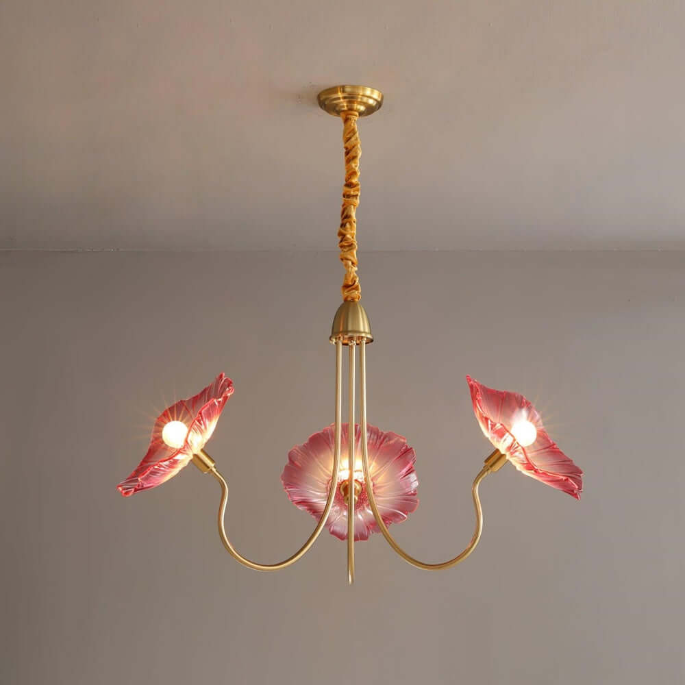 Moderne Glas Lysekrone med Lotusblomst Design