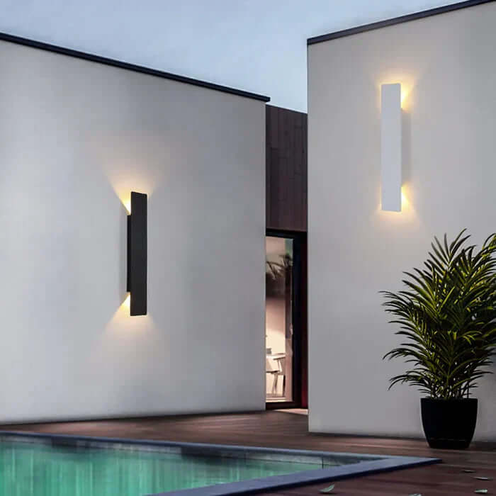 Vejrbestandig LED Udendørs Væglampe i Aluminium
