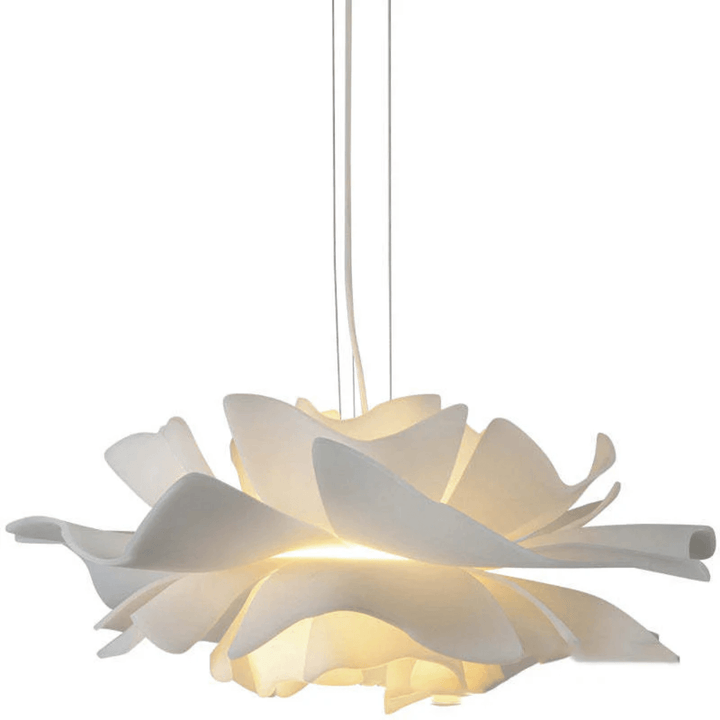 Moderne hvid blomster pendel i metal