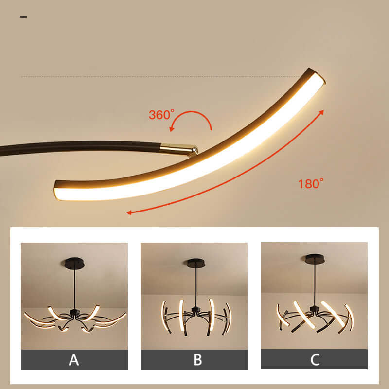 Moderne LED-loftlampe til hjemmet