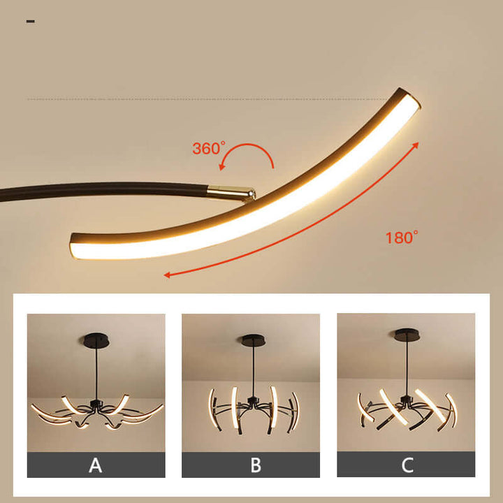 Moderne LED-loftlampe til hjemmet