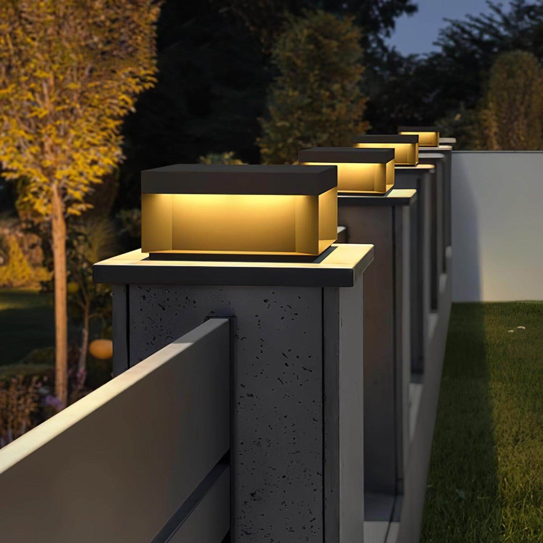 Solar udendørs pullertlampe - vejrbestandig