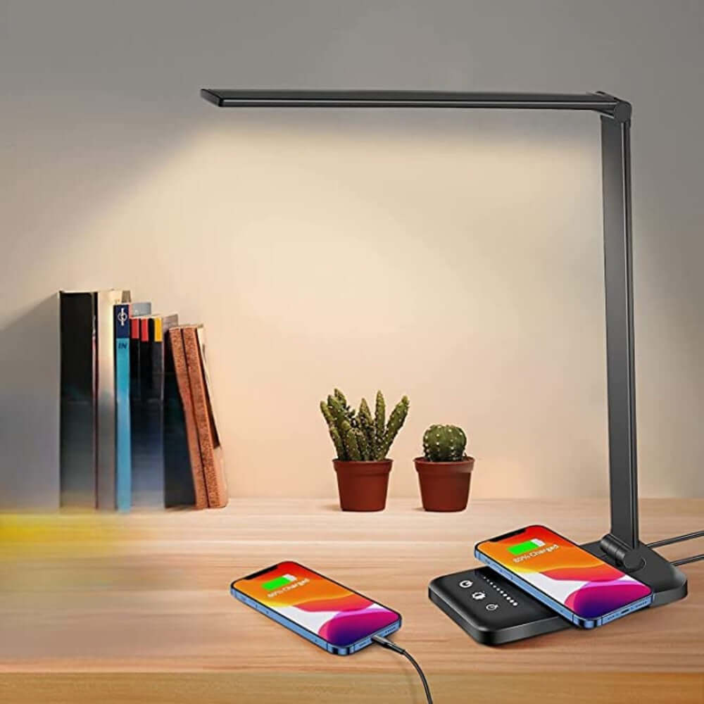 Justerbar LED Skrivebordslampe med USB-port