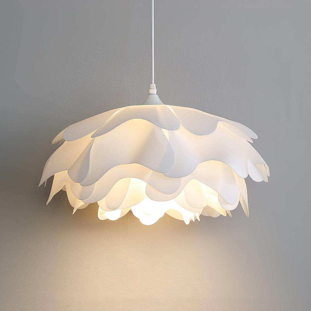 Hvid blomster LED pendellampe