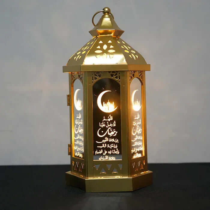 Unisex Ramadan Bordlampe Metal Lanterne Stemningslys