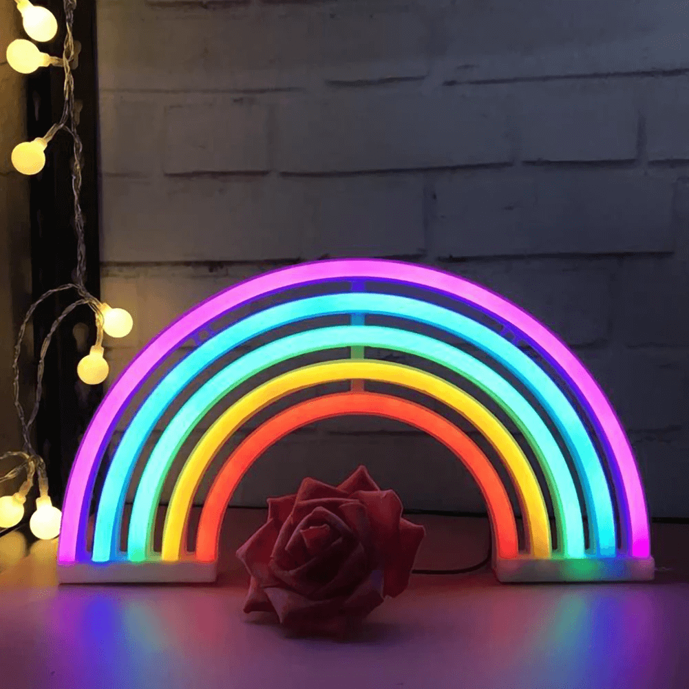 LED Regnbue Natlys Stemningslampe