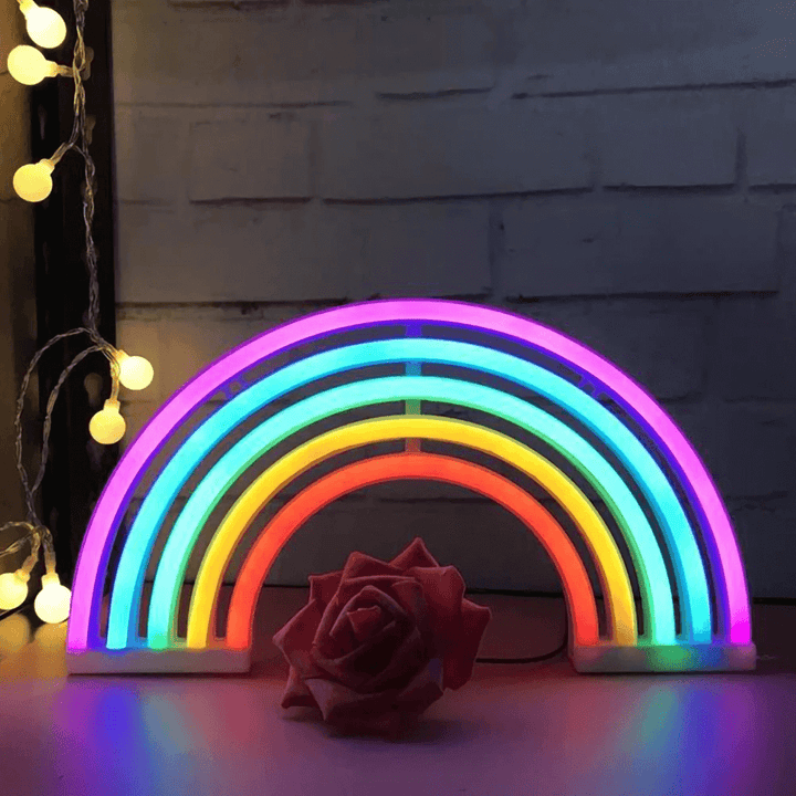 LED Regnbue Natlys Stemningslampe