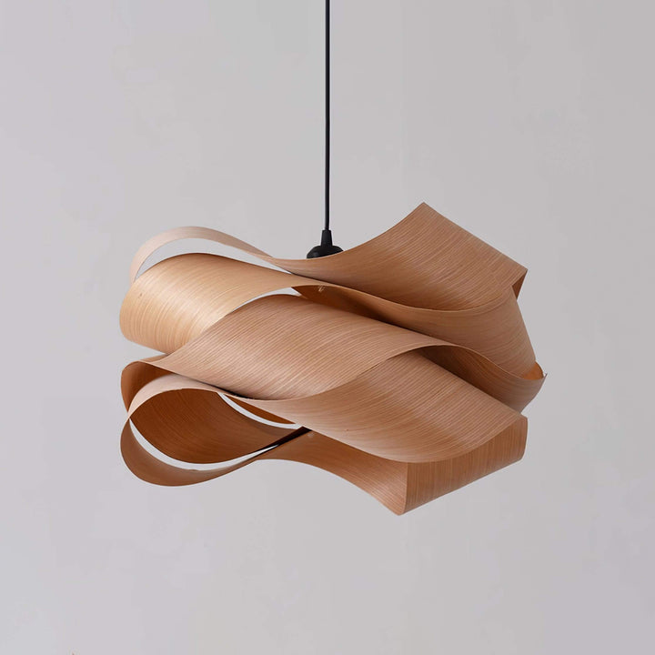 Moderne loft spisebordslampe i træ