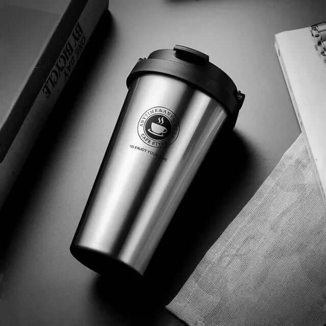 Unisex Isoleret Rejsekop i Rustfrit Stål 500ml