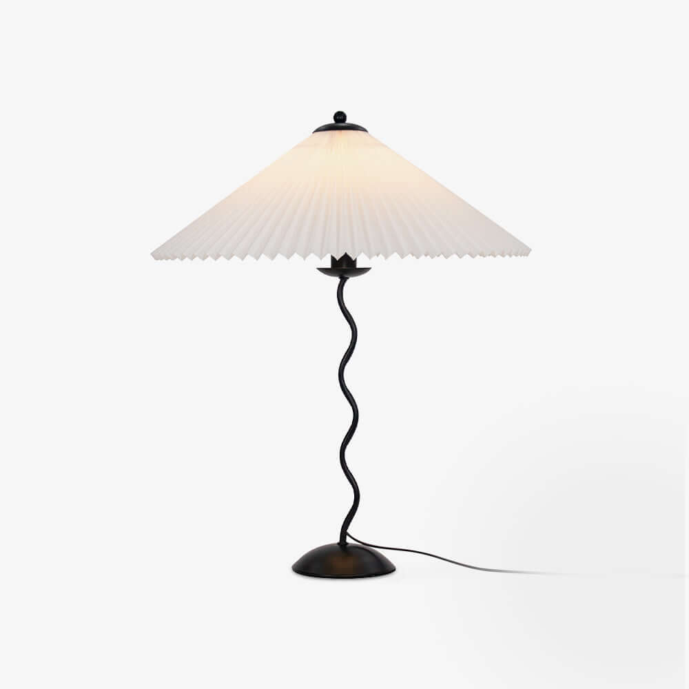 Moderne bølget desigbordlampe i metal