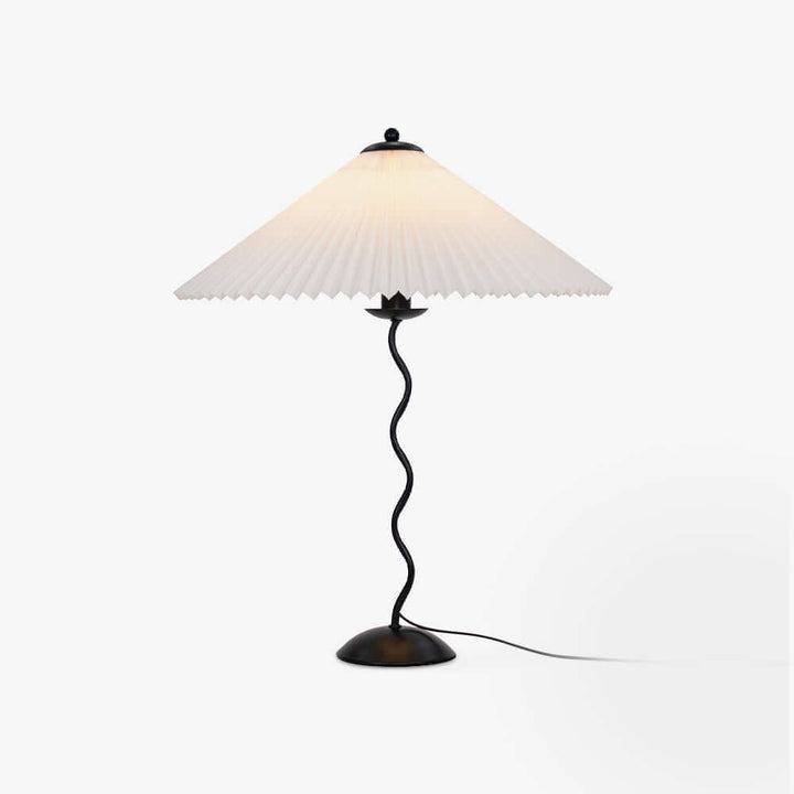 Moderne bølget desigbordlampe i metal