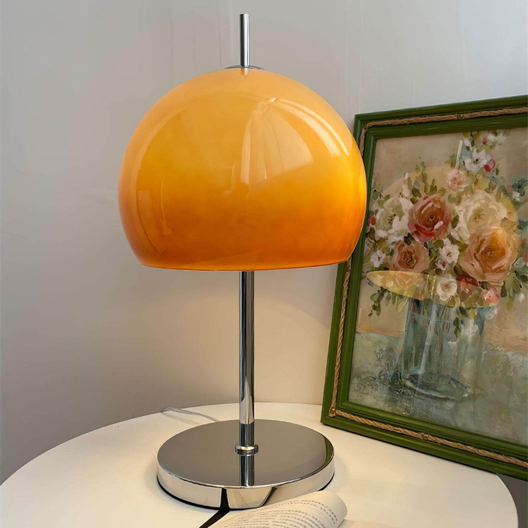 Svamp Design Bordlampe Glas Ravfarvet