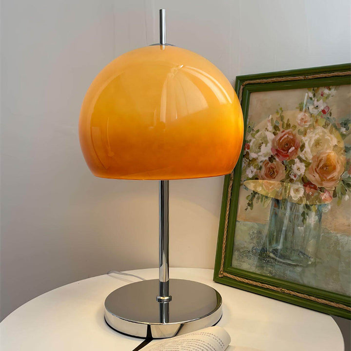 Svamp Design Bordlampe Glas Ravfarvet