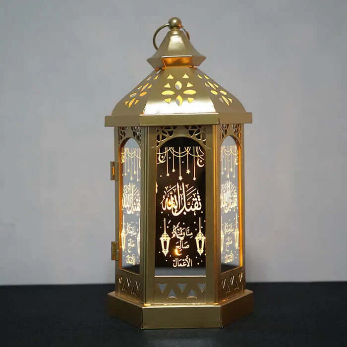 Unisex Ramadan Bordlampe Metal Lanterne Stemningslys