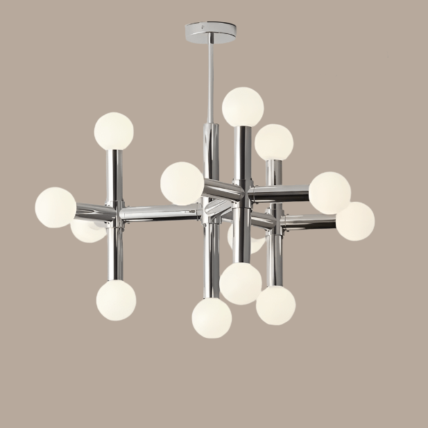 Moderne loft glas kugle lysekrone - 80cm