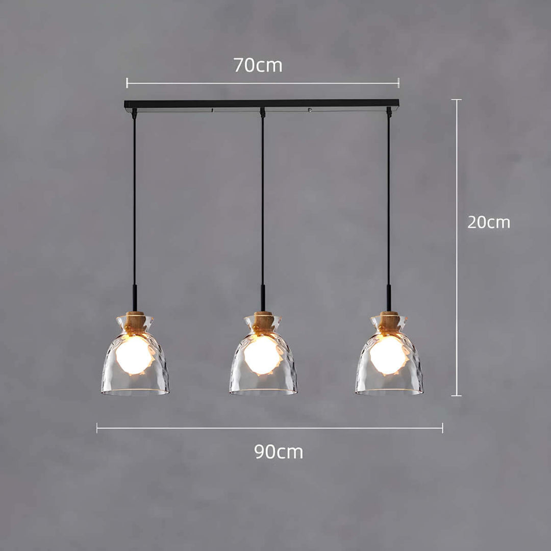 Moderne Glas Lysekrone med 1/3 Hoveder