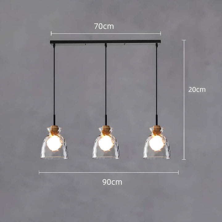 Moderne Glas Lysekrone med 1/3 Hoveder