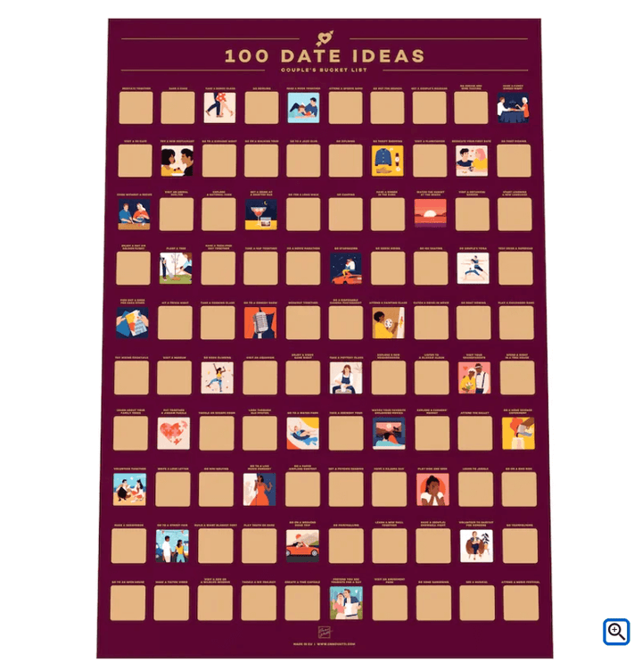 Partnerekalender: 100 Skrab-af Date Idéer