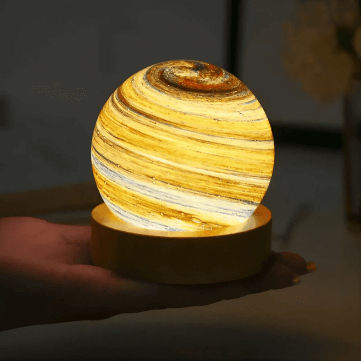 3D Mini Planelampe med Træfod