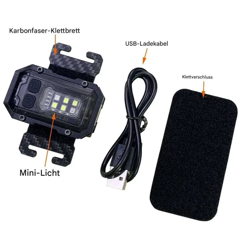 Kompakt Genopladelig Taktisk LED Lommelygte