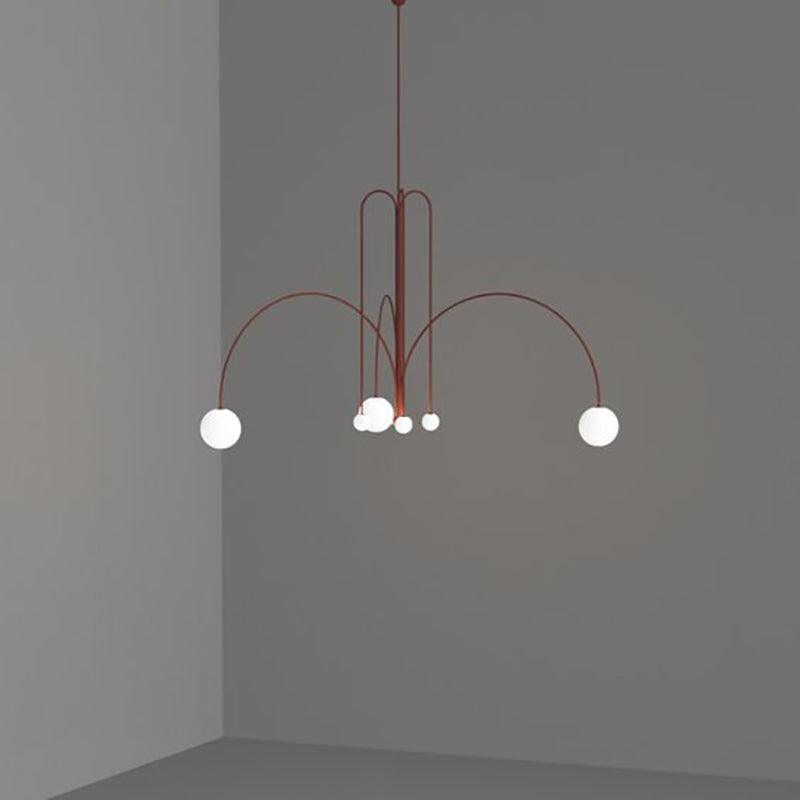 Elegant Glas & Metal Pendel Lampe