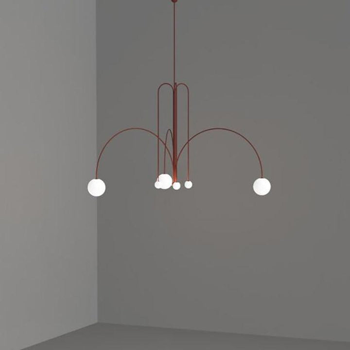 Elegant Glas & Metal Pendel Lampe