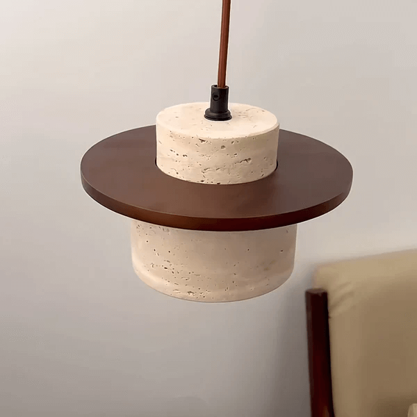Hængelampe i Travertin Designerlampe