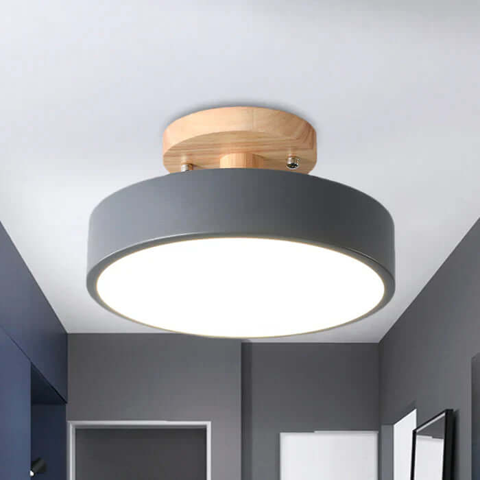 Moderne LED Loft Plafondlampe i Skandinavisk Træ
