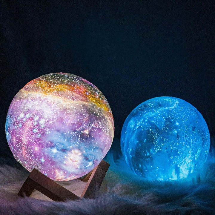 Touch-natlampe med stjernehimmelprojektor