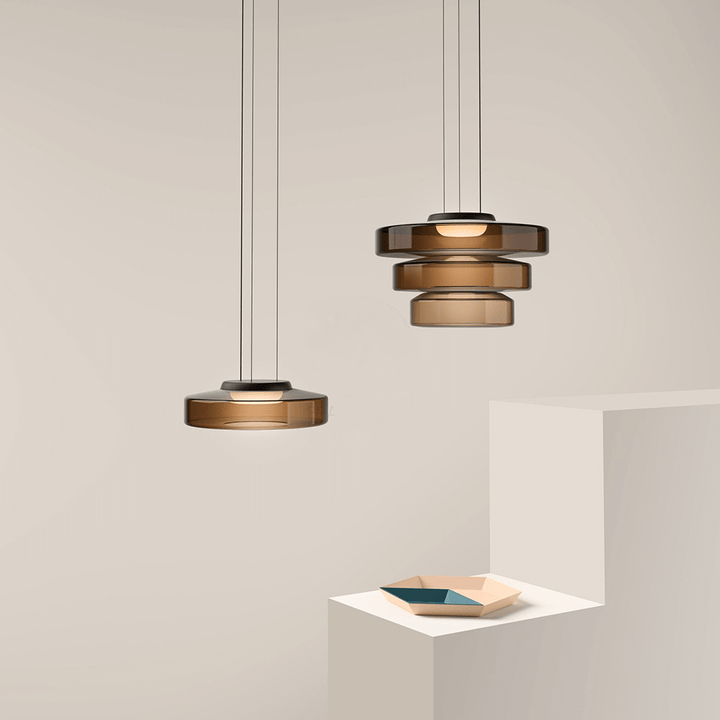 Elegant Bauhaus Glas Pendel Lampe