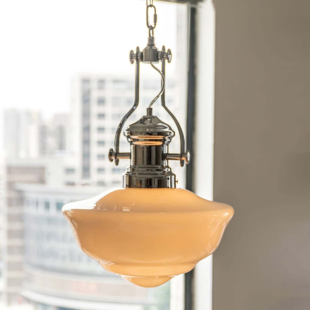 Elegant Pendel Lys i Glas & Metal