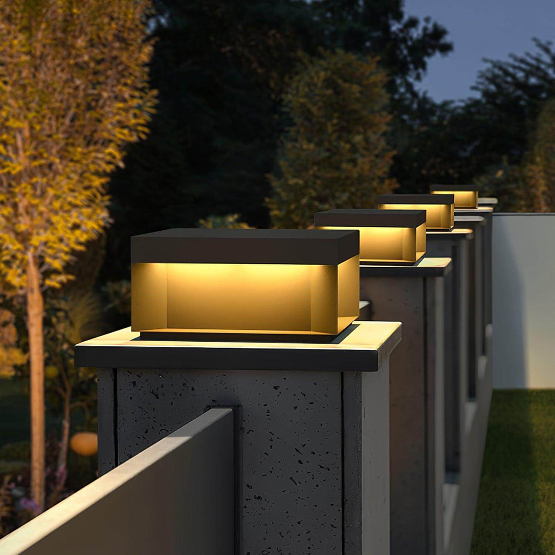Solar udendørs pullertlampe - vejrbestandig