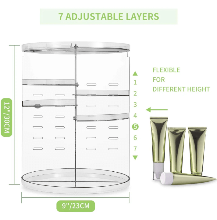 360° Roterende Kosmetik Organizer - Makeup Opbevaring
