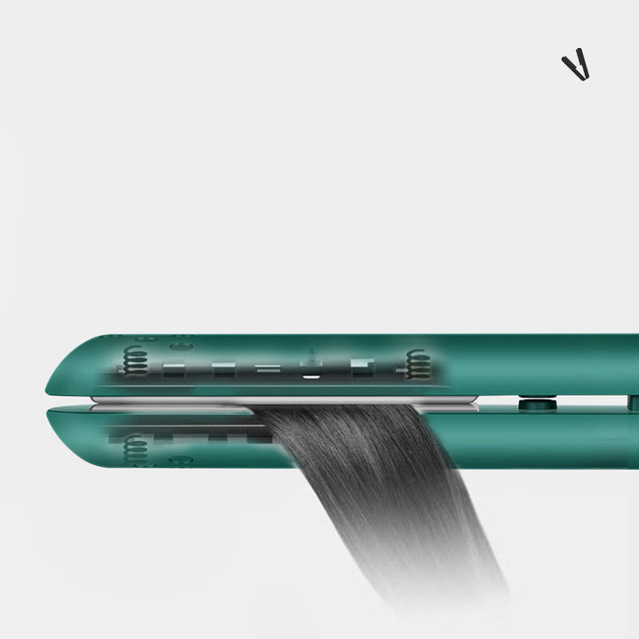2-i-1 hårstyler i brug, ergonomisk design, klar til at skabe fleksible frisurer.