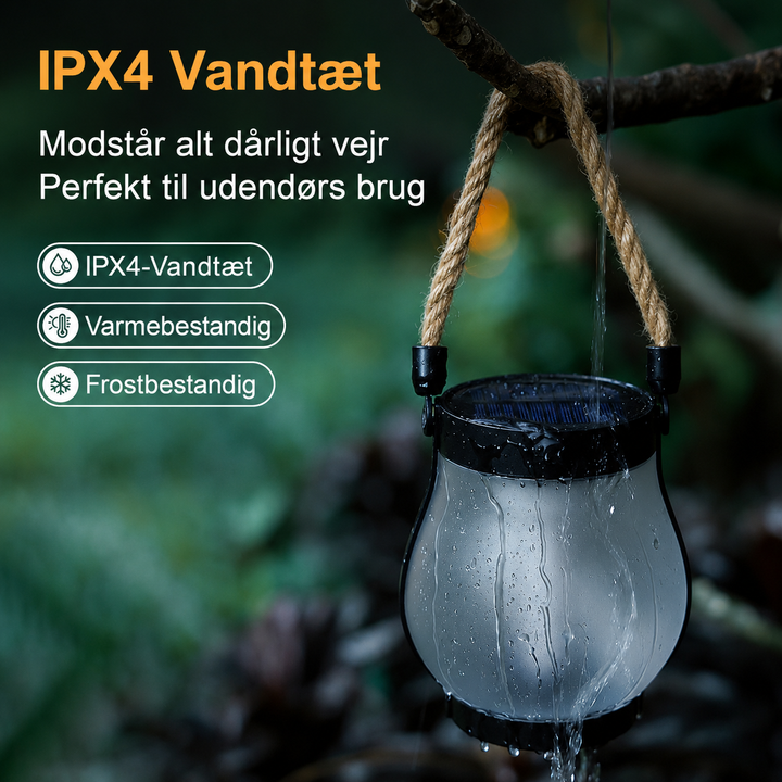 Glødflamme Solcellelampe – Skab Hygge og Magisk Stemning Ude