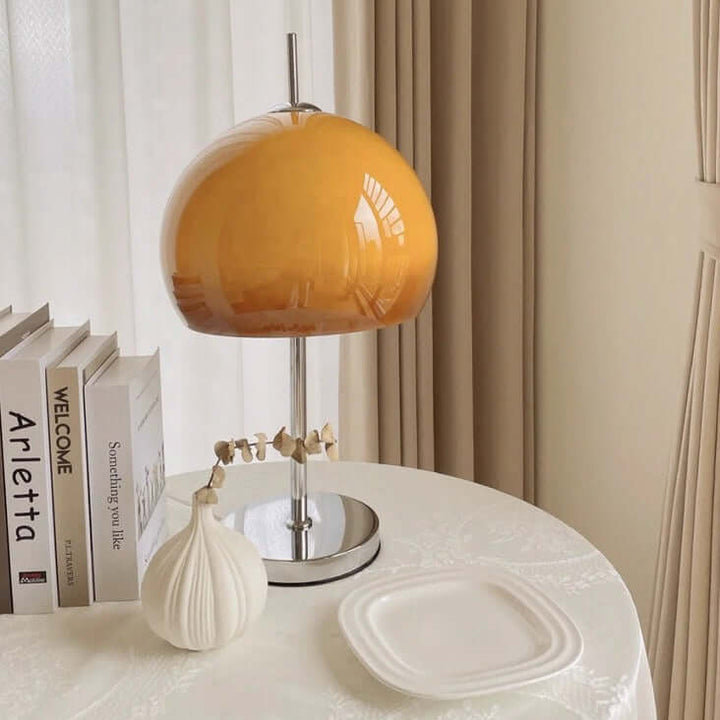 Svamp Design Bordlampe Glas Ravfarvet