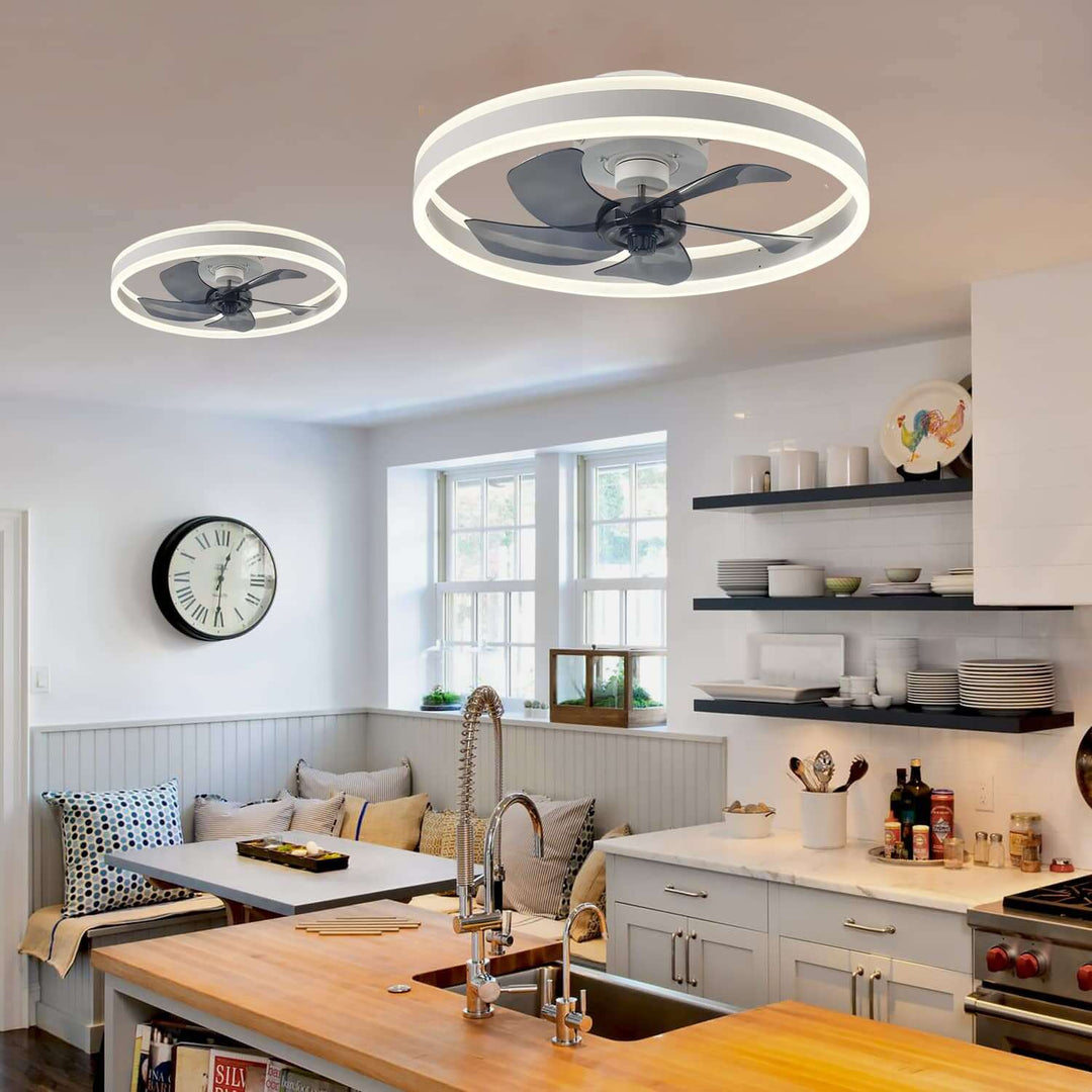 Smart loftventilator med LED-lys