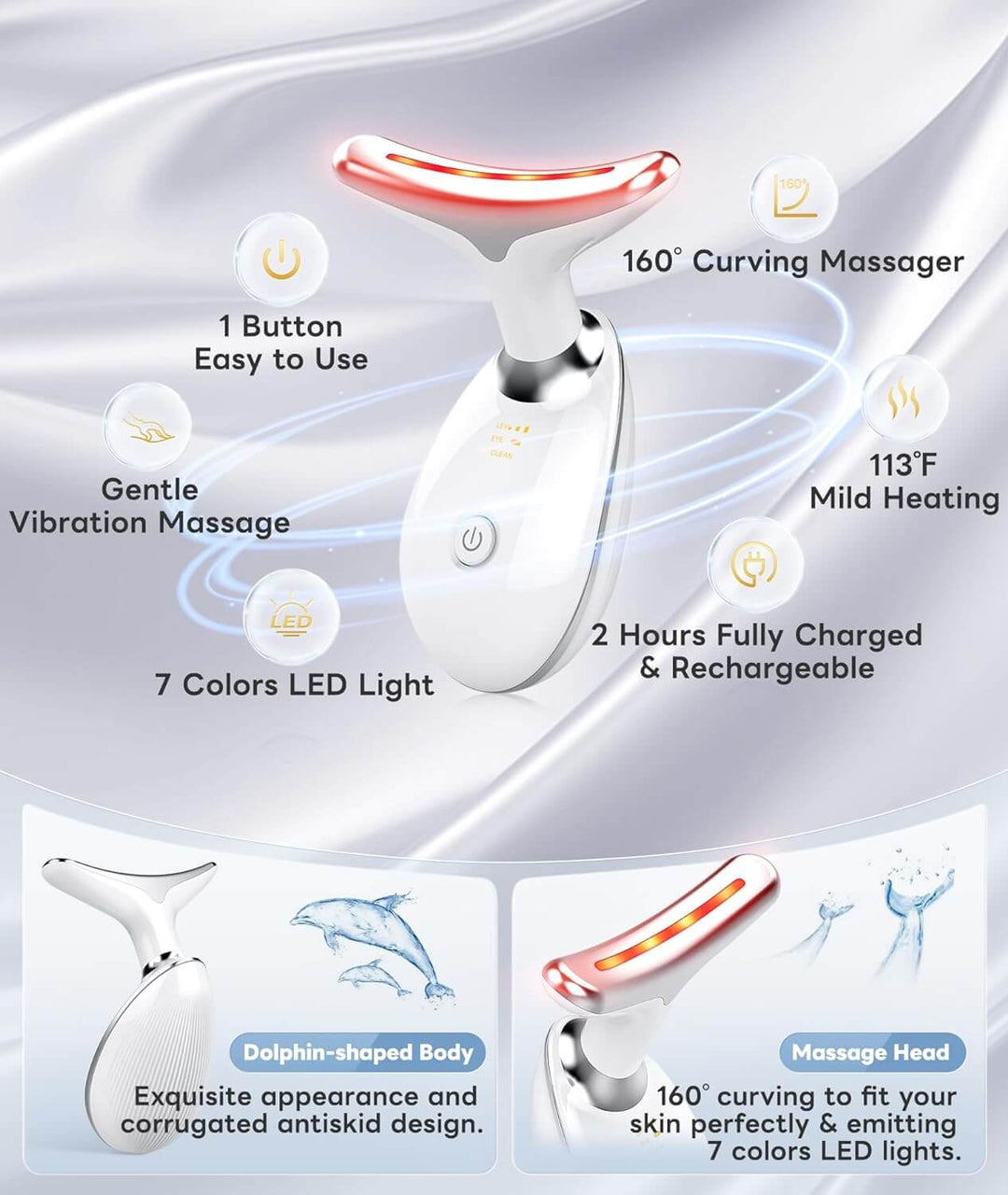 7 Farver LED Ansigtsmassager