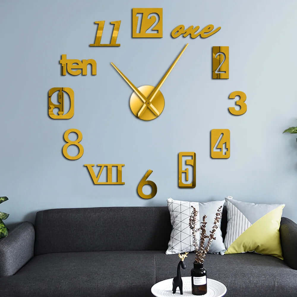 Moderne Design Vægur med Stille Urværk