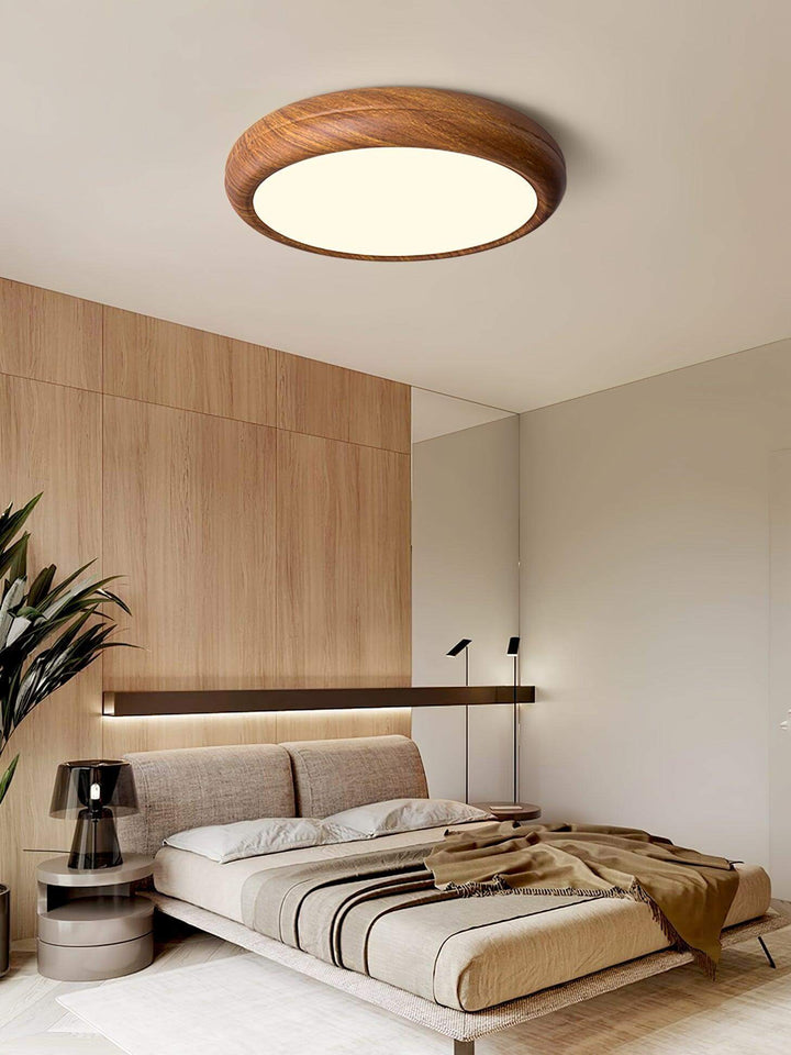 LED Loft Rund Loftlampe i Trælook