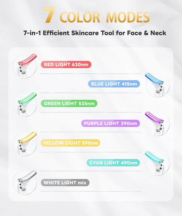 7 Farver LED Ansigtsmassager