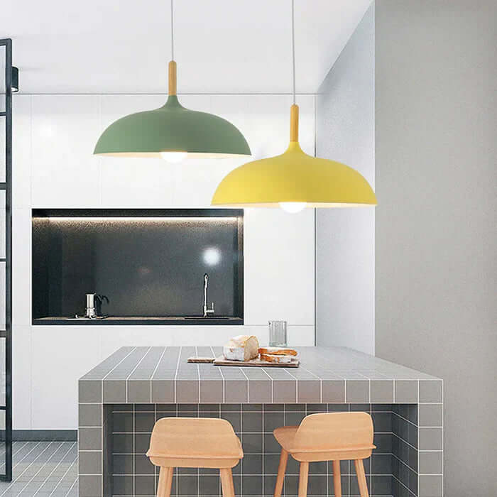 Skandinavisk Egetræ Loftlampe