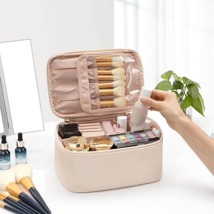 Rejse Make-up Organizer med justerbare rum