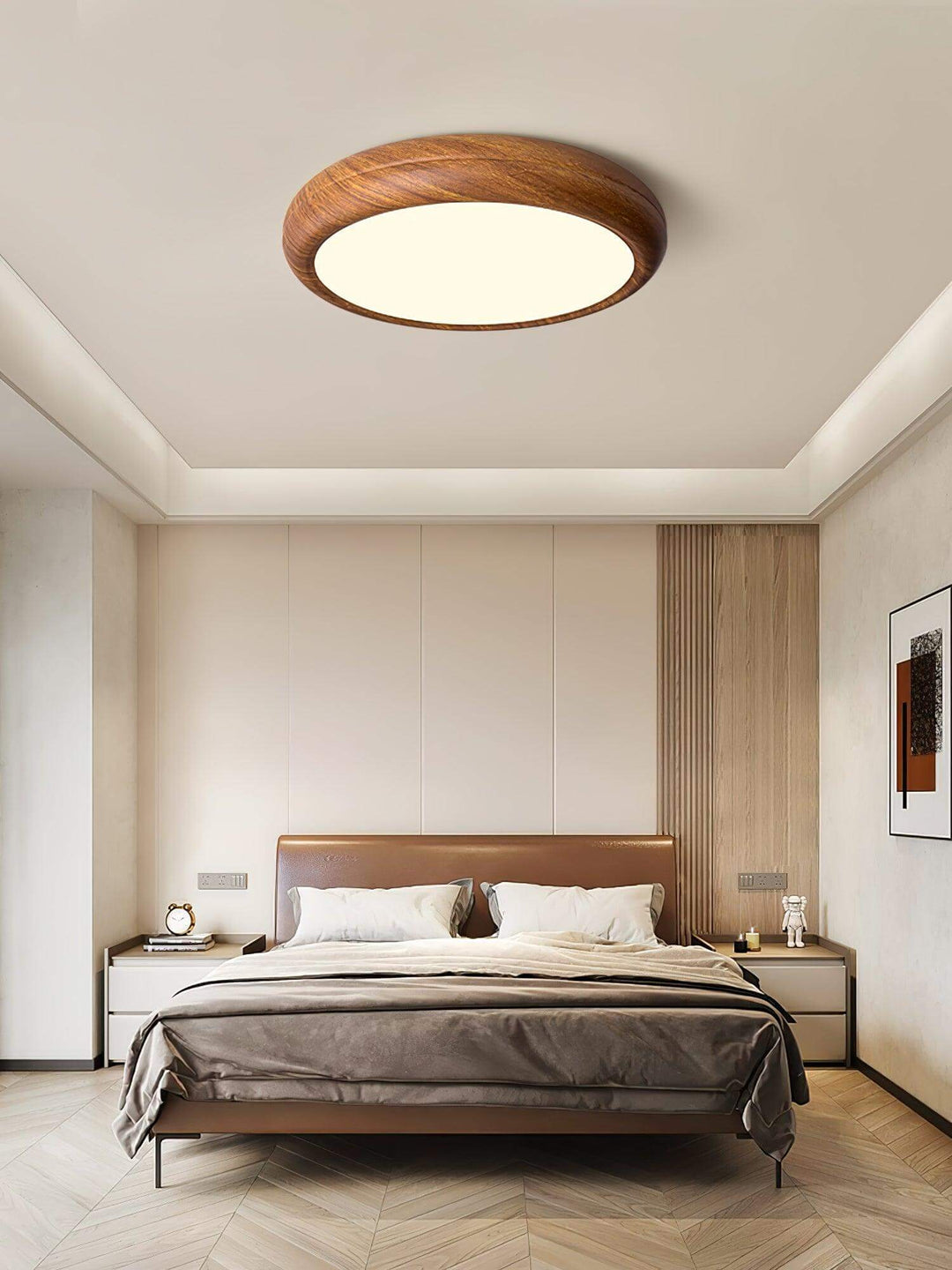 LED Loft Rund Loftlampe i Trælook