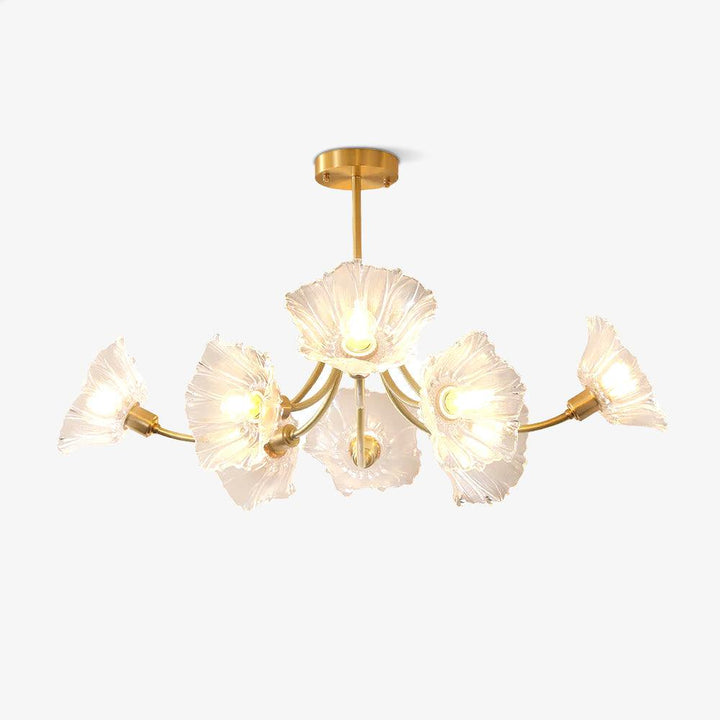 Elegant og Moderne Blomsterglas Lysekrone